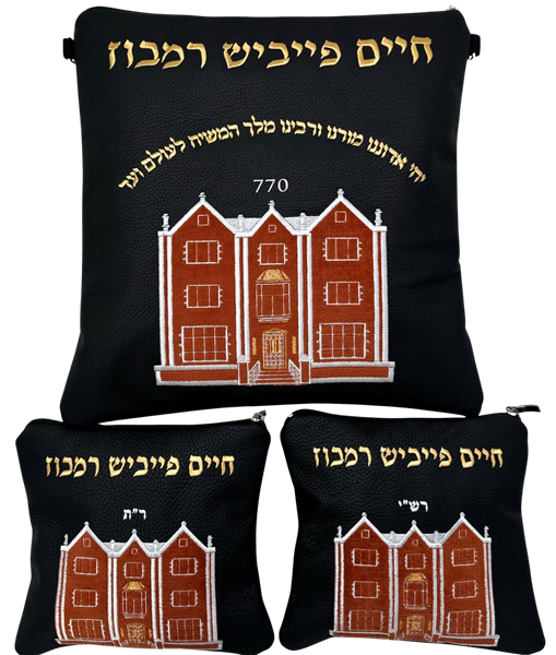 תמונה של סט לטלית ותפילין - עור כחול 770 - הכל כלול 77